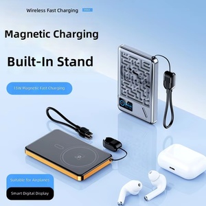 NOUVEAU 2026 – Batterie externe magnétique 22,5 W, 5000/10000 mAh, ultra-fine, boîtier en aluminium, chargeur sans fil pour <span class=keywords><strong>iPhone</strong></span> 15, 14, 13 - Product Image 5
