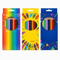 Crayons de couleur 12 couleurs, corps hexagonal en bois, peinture brillante, non toxiques pour enfants, pour colorier, dessiner, esquisser, fournitures scolaires