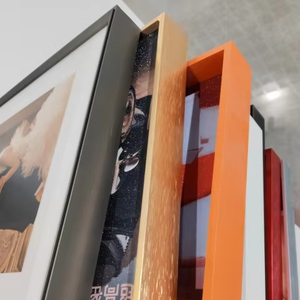 Bán Buôn Kích Thước Lớn Màu Đen Vàng Nhôm Kim Loại Hình Ảnh Khung Cho Vải Floater Khung Dải - Product Image 1