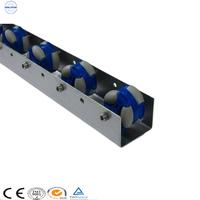 Rail inférieur pour stores à rouleaux en plastique et nylon, roulettes omnidirectionnelles, stores occultants, stores à lumière latérale, rails de rouleaux légers