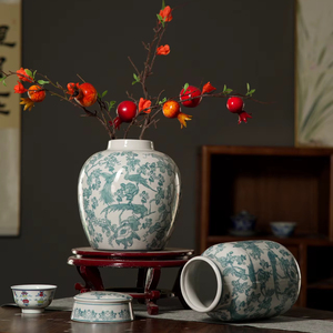 Lọ hoa gốm sứ trang trí nhà cửa cao cấp, men trong suốt, đồ trang trí Giáng sinh cho trang trí phòng - Product Image 2