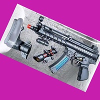 Pistolet spatial jouet électrique 2024 KK 49CM, meilleur jouet de pistolet lumineux; jouet de pistolet à piles avec son lumineux; enfants meilleurs jouets de jeu de tir