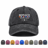 Casquette de baseball unisexe tendance rétro sportive avec broderie main drapeau et lettres, motif léopard, effet délavé et vieilli, en tissu doux, vente en gros
