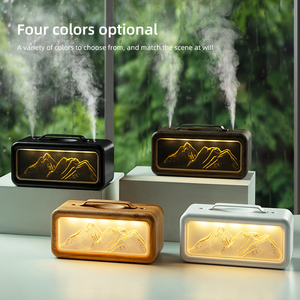 Nuevo humidificador doméstico de doble chorro con luz nocturna de montaña nevada y efecto de nieve artificial para escritorio - Product Image 4