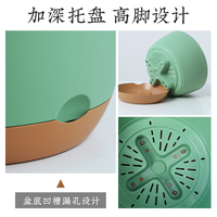 Pots suspendus, pots à fleurs avec trou d'arrosage, jardinières auto-arrosantes en plastique, décoration intérieure, fond triangulaire en chaîne, pots amovibles