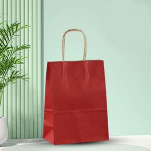 Sacs en papier kraft de luxe réutilisables et écologiques avec couleur personnalisée pour les courses, la restauration à emporter, la promotion et le transport alimentaire - Product Image 4