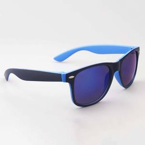 CE UV400 Custom Logo Two-Tone Fashion <b>Sunglasses</b> Unisex Blue Mirror <b>Lens</b> Green/Yellow/Purple/<b>Red</b> PC Outdoor Drop Ball Test - Product Image 4