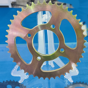 Catena a Rulli per Moto 428-45T 38T <span class=keywords><strong>15T</strong></span> per Trasmissione Moto CG125, Acciaio 45, Diametro Foro 10mm, Standard ISO - Product Image 2