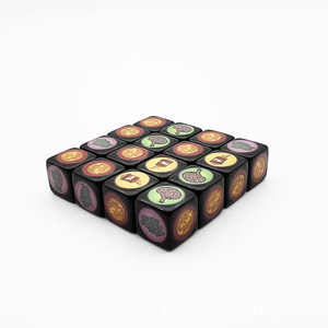 Tùy Chỉnh Dice <span class=keywords><strong>Set</strong></span> D6 Nhựa Xúc Xắc Cho Tabletop RPG Trò Chơi Đa-Màu Sắc Biểu Tượng Mô Hình In Ấn Cá Nhân Hội Đồng Quản Trị Trò Chơi Phụ Kiện - Product Image 6