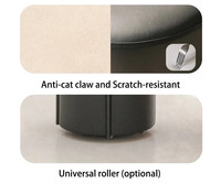 Bois français dossier haut Accent cuir salon aile arrière cuir salon sièges chaises ensemble fauteuil simple