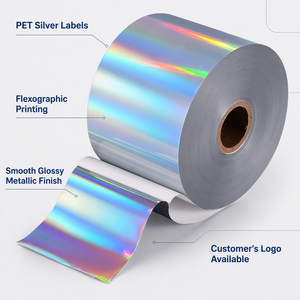 Custom Holographic Self Adhesive Packaging <b>Labels</b> Die Cut Logo <b>Stickers</b> for Packaging <b>Label</b> for Cosmetics Box Bottles - Product Image 2