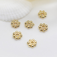 Accessoires de bijoux DIY, entretoises en forme de fleur de prunier plaquées or 14 carats, 5,5 mm, fournitures pour la fabrication de colliers et de bracelets faits à la main