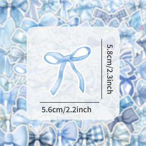 Pegatinas Decorativas Adhesivas con Lazo Azul de Dibujos Animados, Impermeables, Estilo Nórdico, de Alta Calidad - Product Image 3