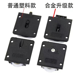 Roulette de porte coulissante Xinshengfa noire en plastique, détachable, avec amortisseur simple, pour rail de porte, capacité de charge 50 kg - Product Image 4