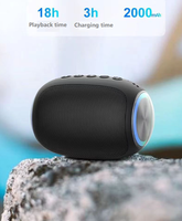 Mini haut-parleur stéréo portable sans fil RGB avec AUX, TF et USB pour ordinateur, téléphone portable, utilisation en extérieur et pour les fêtes
