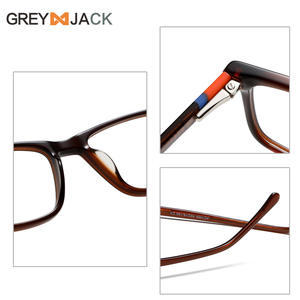 กรอบแว่นตา Greyjack ทรงสี่เหลี่ยม รุ่น Ac1009 แบบเต็มกรอบ กันลื่น สำหรับทุกเพศ วัสดุโลหะแผ่น แว่นสายตา - Product Image 2