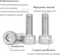 Sekrup Kepala Tombol Hex Socket Baja Tahan Karat-M5 Sekrup Tap Hex Socket