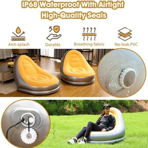 <b>Inflatable</b> Couch Built-in Rechargeable Pump High-Pressure Lounge Chair <b>Inflatable</b> Bean Bag Chair for Indoor Outdoor Camping - Product Image 6