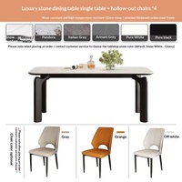 Table à manger en ardoise de style nordique, pour restaurant, petit appartement, rectangulaire, couleur noyer, carrée, multifonctionnelle, haut de gamme, vintage