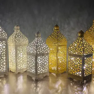 Moroccan Modern Lantern EID Mubarak Ramadan Home Decoration Led Moroccan Wind Lamp