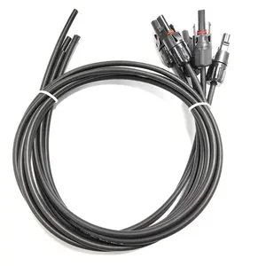 SeanRo 10 Ft 12AWG שמש הארכת כבל עם זכר נקבה מחבר עבור פנל סולארי מתאם קיט