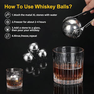 Ice Sphere Cubes Beverage Chilling Rock Whisky Stones Wieder verwendbare Kühlung Edelstahl Ice Balls für Whisky Beer Wine - Product Image 6