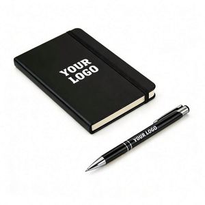 Wholesale A5 Hardcover Notebook Thermal Binding Hard <b>Leather</b> Strap Elastic Belt Custom Printed LOGO Office <b>Notepad</b> Diary Stock - Product Image 1