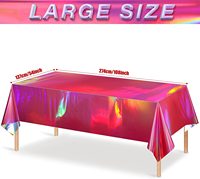 Handgemachte rosa reflektierende Kunststoff Einweg Tischdecke Rolle gedruckt Party Tischdecken Vlies Einweg Esstisch Abdeckung