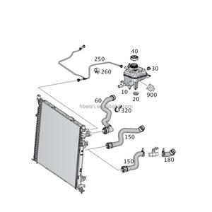 Tuyau de purge de liquide de refroidissement en caoutchouc 1665001391, résistant aux hautes températures, pour Mercedes Benz GL350 GLE350d GLS350d ML350 <span class=keywords><strong>4MATIC</strong></span> - Product Image 5
