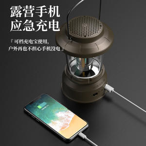 Linterna de Camping con Altavoz Bluetooth, Recargable, Portátil, Luz LED Cálida para Exteriores y Tiendas de Campaña - Product Image 2