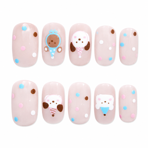 <span class=keywords><strong>Uñas</strong></span> <span class=keywords><strong>Postizas</strong></span> Cortas Cuadradas con Estampado de Perro de Dibujos Animados, <span class=keywords><strong>Uñas</strong></span> Artificiales <span class=keywords><strong>Transparentes</strong></span> con Puntos <span class=keywords><strong>para</strong></span> <span class=keywords><strong>Niñas</strong></span> - Product Image 4