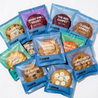 Sacs d'emballage individuels transparents en plastique alimentaire imprimés sur mesure, thermoscellables, pour bonbons, biscuits et petits gâteaux, avec conception anti-odeur