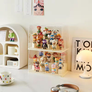 Boîte de présentation en plastique faite à la main présentoir étanche à la poussière pour poupées <span class=keywords><strong>Lego</strong></span> bacs de <span class=keywords><strong>rangement</strong></span> en plastique transparent - Product Image 1