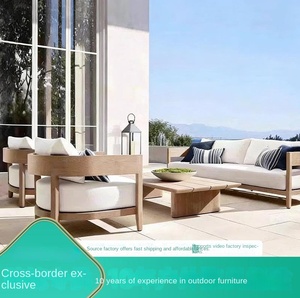 <b>Outdoor</b> Teak <b>Sofa</b> <b>Outdoor</b> Courtyard Garden Balcony Hotel Furniture Combination Balcony Leisure Hotel Homestay <b>Sofa</b> - Product Image 1