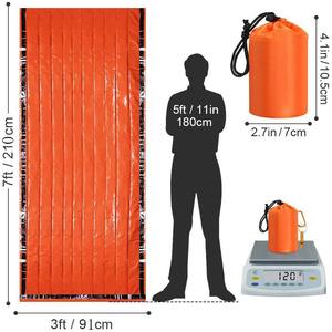Silbato de supervivencia para exteriores con mosquetón, herramienta de emergencia compacta de nailon naranja para acampar, senderismo, equipo de seguridad - Product Image 4