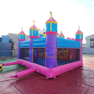 Château gonflable commercial extérieur pour enfants avec toboggan et structure de jeu, thème conte de fées - Product Image 5