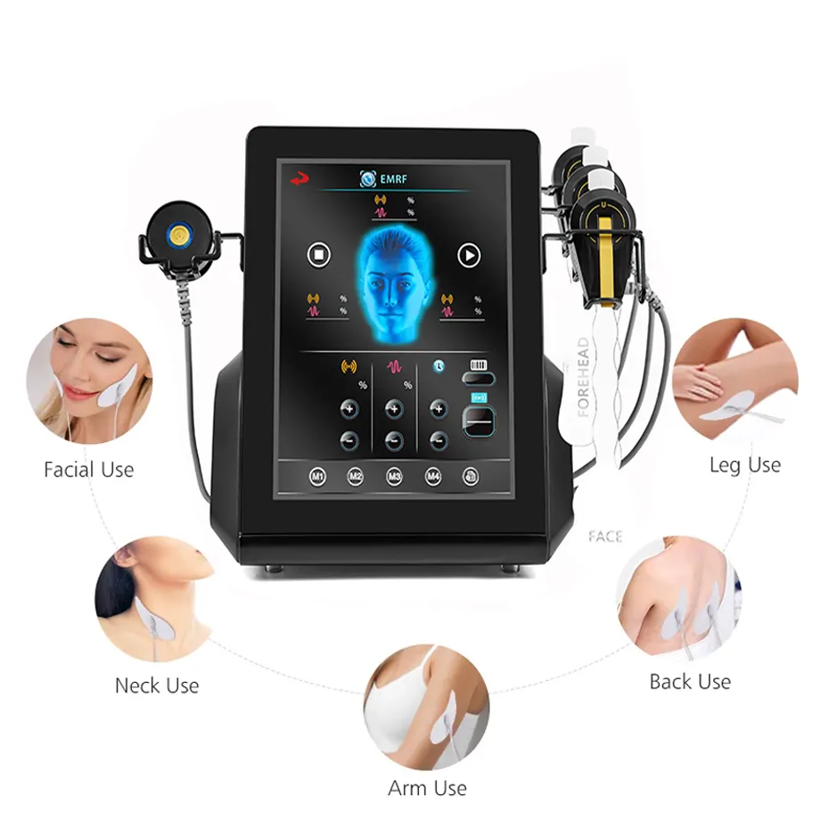 Spa d Elétrica Magnética Facial Microcurrent Rf Ems Rosto Levantamento Massagem Elétrica Sculpting Emagrecimento Rosto Ems