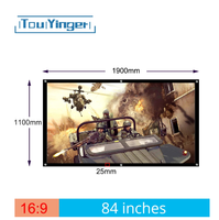 Écran de projection électrique au sol Touyinger, écran de projection UST 4K, écran de projection rétractable pour projecteur LCD long