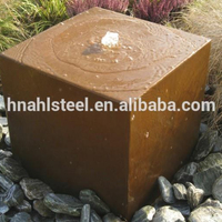 Fontaine de jardin en acier corten, table à eau