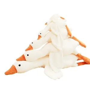 Tapete do assoalho Travesseiro do sono Travesseiro ganso branco grande brinquedo de pelúcia Pato ganso Animal recheado cisne ganso plushie