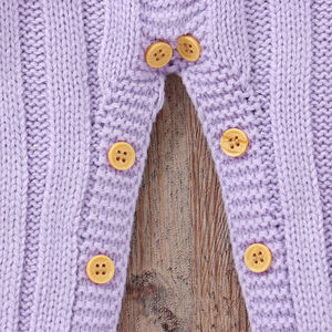 Mimixiong haut classement enfant en bas âge vêtements à manches longues combinaison dessin animé ours motif nouveau-né bébé tricoté barboteuse unisexe Onesies - Product Image 3