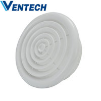 Ventech Système HVAC ODM/OEM Couvercle rond en plastique Soupape d'air Diffuseur Soupape à disque blanche