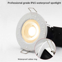 Plafonnier LED encastré orientable, étanche IP65, résistant au feu, personnalisable (ODM), design moderne, CRI 95 élevé, pour salle de bain et cuisine