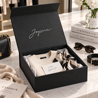 Boîte cadeau pliante magnétique en carton rigide de luxe avec logo personnalisé, recyclable, pour l'expédition à plat, emballage de vêtements