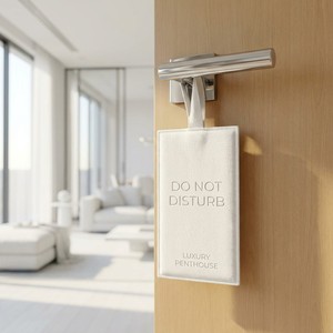 Cartellini da appendere alla porta personalizzati per hotel, con stampa su entrambi i lati, segnale '<span class=keywords><strong>Non</strong></span> Disturbare', g600sm, per la pulizia delle camere, all'ingrosso - Product Image 1
