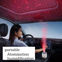 Mini humidificateur ultrasonique en plastique 250 ml, alimenté par USB, pour la maison, la voiture, l'hôtel, avec lumière LED, aromathérapie, brumisateur, diffuseur de vapeur
