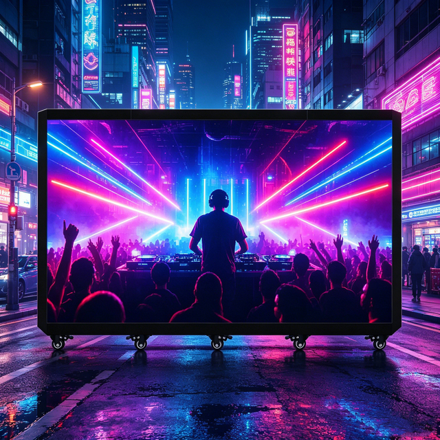 Wedding Event LED DJ Booth Foldable Waterproof LED Screen DJ Console Stand for Night Club Live Performance