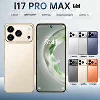 Prix de Gros Original Exportation Nouvelle Arrivée 2025 Smartphone I17 Pro Max 5G CDMA Deca Core Écran OLED HD 120Hz Caméra Arrière 108MP