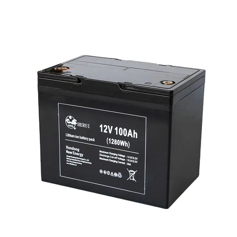 Deep Cycle 200ah 100ah Solar AGM Batterie kasten lifepo4 12v 100ah Lithium batterie für Not strom