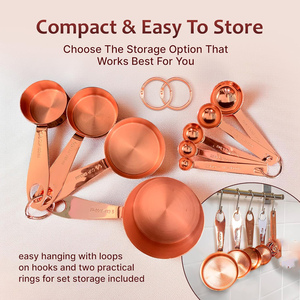9 PCS Full Stainless Steel <b>Measuring</b> Cups Spoons Set New Style Premium Kitchen Baking Measure <b>Tools</b> - Product Image 3